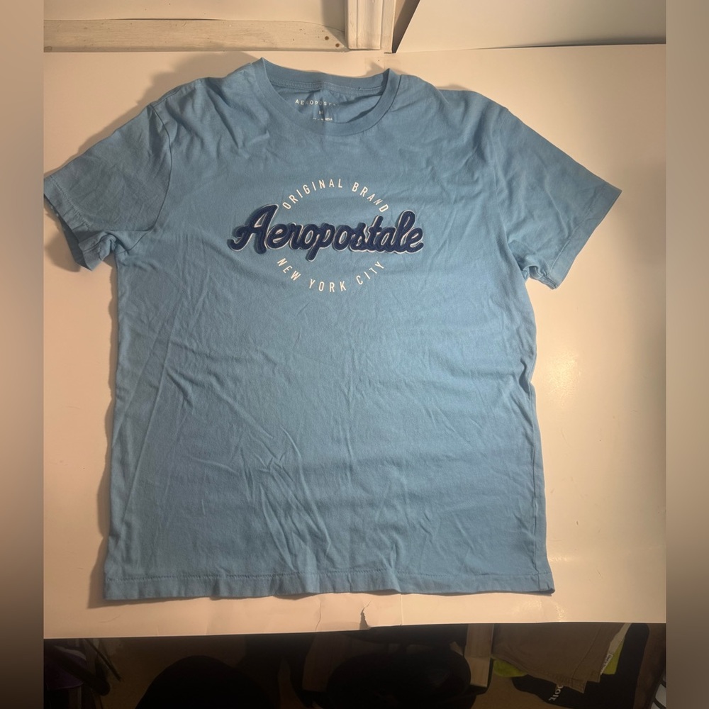 Aeropostale Light Blue Graphic Tee